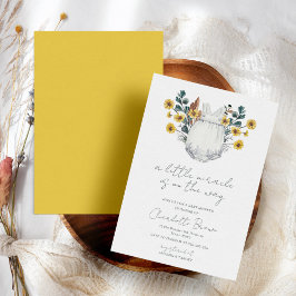 Invitación Boho Watercolor Neutral Baby Shower