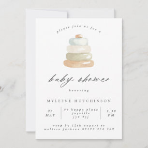 Invitación Boho Watercolor Nursery Toy Baby Shower