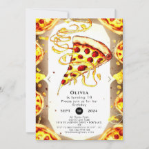 Boho Watercolor Pizza Cumpleaños