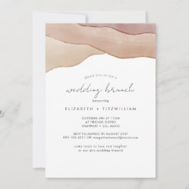 Invitación Boho Watercolor Resumen Boda Brunch