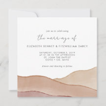 Boho Watercolor Resumen Plaza Boda