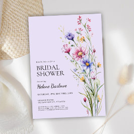 Invitación Boho Watercolor Whimsical Wildflower Bridal Shower