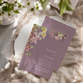 Invitación Boho Watercolor Wildflower Meadow Boda