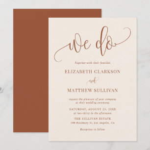 Invitación Boho We Do Modern Calligraphy Terracotta Boda