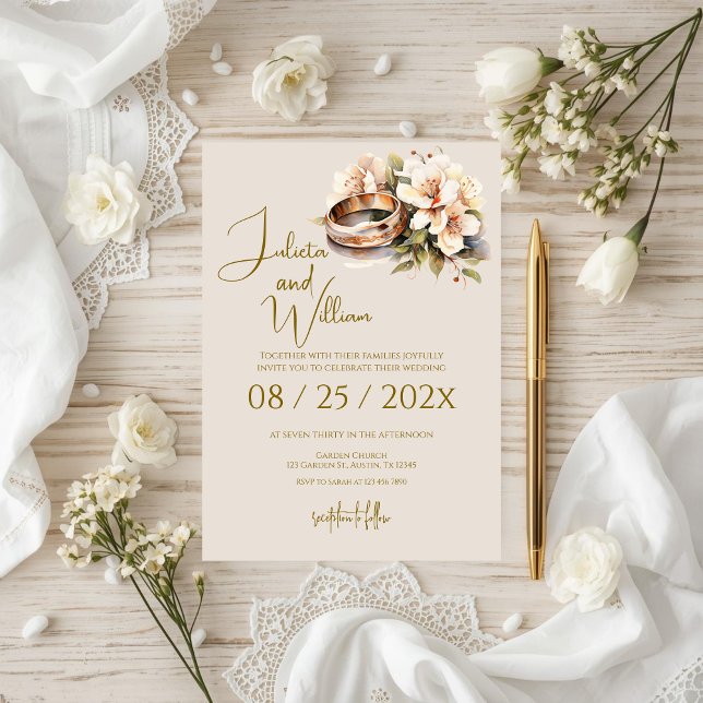 Invitación Boho Wedding with Rings (Subido por el creador)