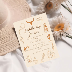 Invitación Boho Western Saddle up Cowboy Bridal