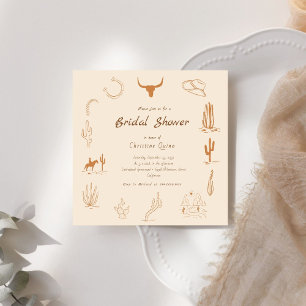 Invitación Boho Western Saddle up Cowboy Bridal Invita