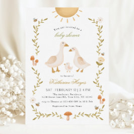Invitación Boho Whimsical Goose Baby Shower