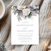 Boho White Rose Flor Floral Boda Jardín