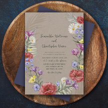 Boho Wild Flower Kraft & Purple Boda