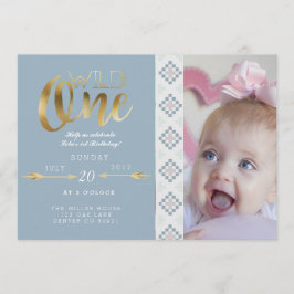 Invitación Boho Wild One | Primera fiesta de cumpleaños