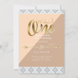 Invitación Boho Wild One | Primera fiesta de cumpleaños