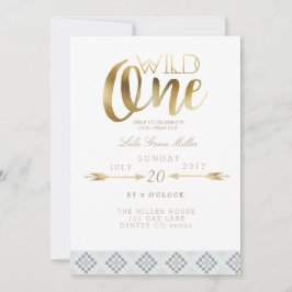 Invitación Boho Wild One | Primera fiesta de cumpleaños