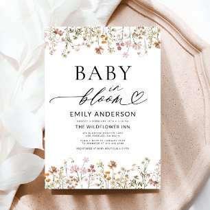 Invitación Boho Wildflower Baby en Bloom Baby Shower