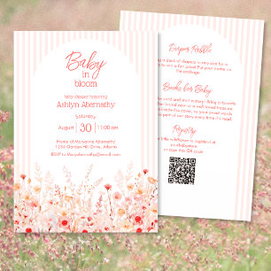 Invitación Boho Wildflower Baby en Flor Colección Completa pa