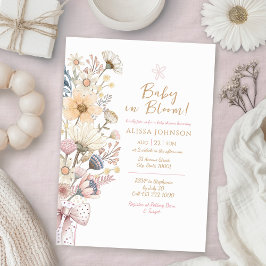 Invitación Boho Wildflower Baby Shower