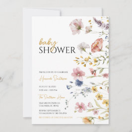 Invitación Boho Wildflower Baby Shower