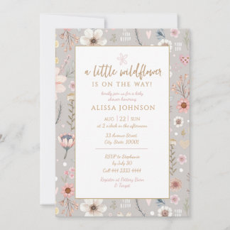 Invitación Boho Wildflower Baby Shower