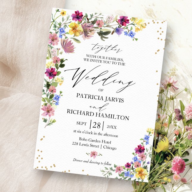 Invitación Boho Wildflower Boda (Subido por el creador)