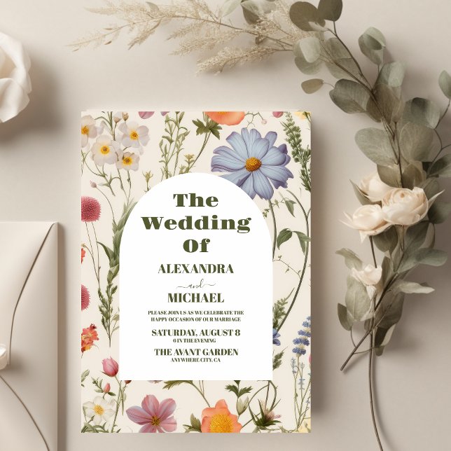 Invitación Boho Wildflower Boda Botánico (Subido por el creador)