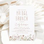 Invitación Boho Wildflower Bridal Brunch Bridal Bridal Shower<br><div class="desc">El minimalista Boho de Flor Silvestre Elegante y Moderno Brunch de Novias - Bridal Shower for Autumn (Fall),  Invierno,  Primavera o Invitaciones de Verano - incluye hermosa y elegante tipografía de escritura para la celebración especial de Novia para ser pre - Boda.</div>