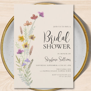 Invitación Boho Wildflower Bridal Shower