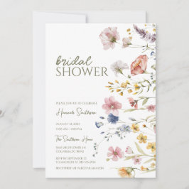Invitación Boho Wildflower Bridal Shower