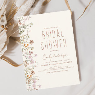 Invitación Boho Wildflower Bridal Shower Bloom Garden