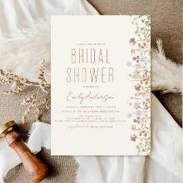 Invitación Boho Wildflower Bridal Shower Bloom Garden