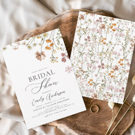 Invitación Boho Wildflower Bridal Shower Floral Jardín de flo