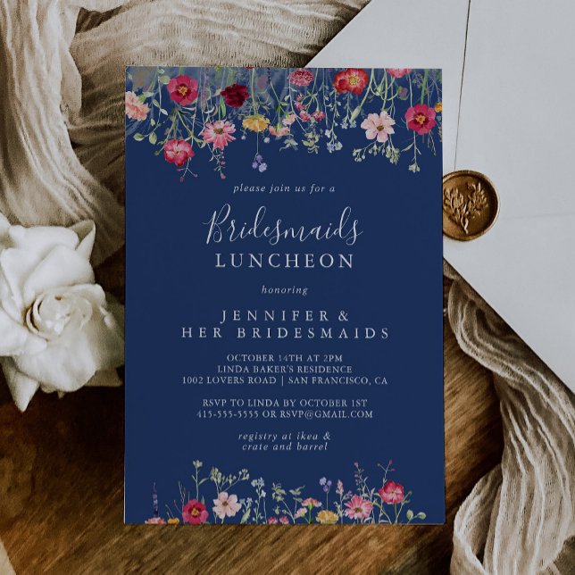 Invitación Boho Wildflower Bridesmaids ducha luncheon (Subido por el creador)