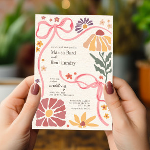Invitación Boho Wildflower Coquette Boda