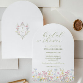 Invitación Boho Wildflower Elegant Bridal Shower