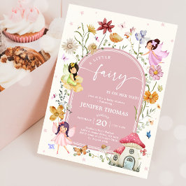 Invitación Boho Wildflower Fairy Baby Shower Fiesta
