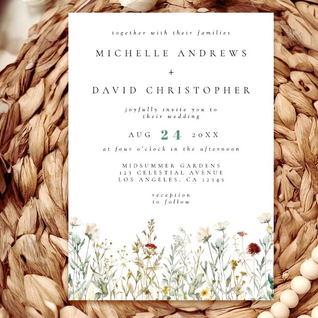 Invitación Boho Wildflower Field Boda (Subido por el creador)