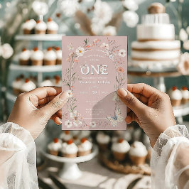 Invitación Boho Wildflower Floral Bebé cumpleaños