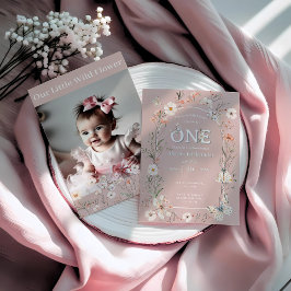 Invitación Boho Wildflower Floral Bebé cumpleaños