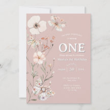 Boho Wildflower Floral Bebé cumpleaños