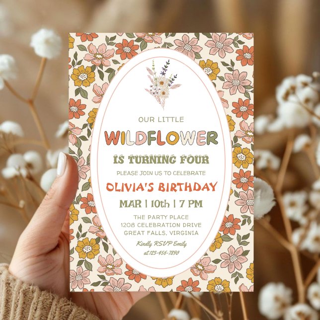 Invitación boho Wildflower for girl Birthday (Subido por el creador)