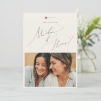 Boho Wildflower | Foto beige de Matrón de Honor