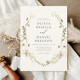 Invitación Boho Wildflower Garden Wedding