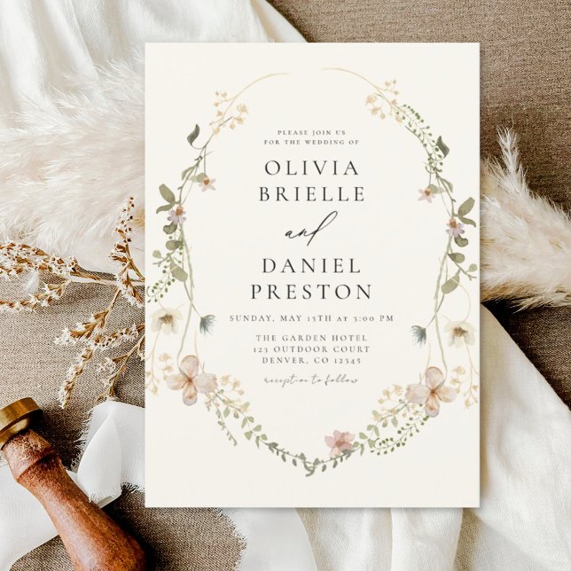 Invitación Boho Wildflower Garden Wedding (Subido por el creador)