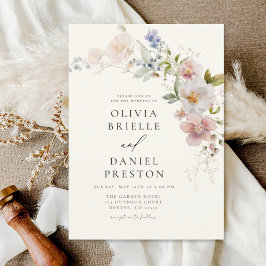 Invitación Boho Wildflower Garden Wedding