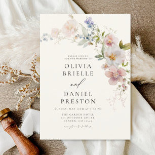 Invitación Boho Wildflower Garden Wedding
