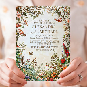 Invitación Boho Wildflower Garden Wedding