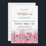 Invitación Boho Wildflower Kids Birthday Invitan a la acuarel<br><div class="desc">Boho Simple Wildflower Niños Invitación al cumpleaños acuarela y dibujado a mano</div>