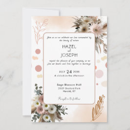 Invitación Boho Wildflower Romance | Floral de naturaleza rús