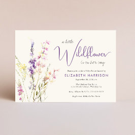 Invitación Boho Wildflower Watercolor Baby Shower
