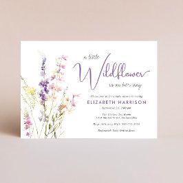 Invitación Boho Wildflower Watercolor Baby Shower