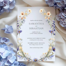 Invitación Boho Wildflower Wreath | Boda botánico